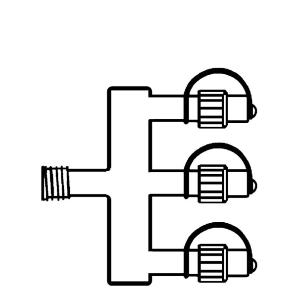 System 24 Verteiler 3-fach - für Lichterkette, Netze, Vorhänge - koppelbar - ohne Trafo