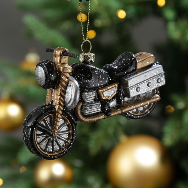 Weihnachtsbaumschmuck Motorrad - Cooles Bike für den Weihnachtsbaum - bruchfest - L: 13cm