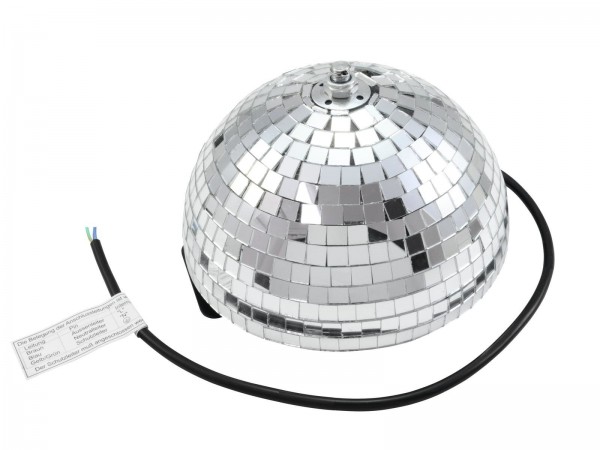 Spiegelkugel halb Halbkugel 20cm silber chrom- Diskokugel (Discokugel) Party Lichteffekt - Echtglas - mirrorball half safety silver chrome color